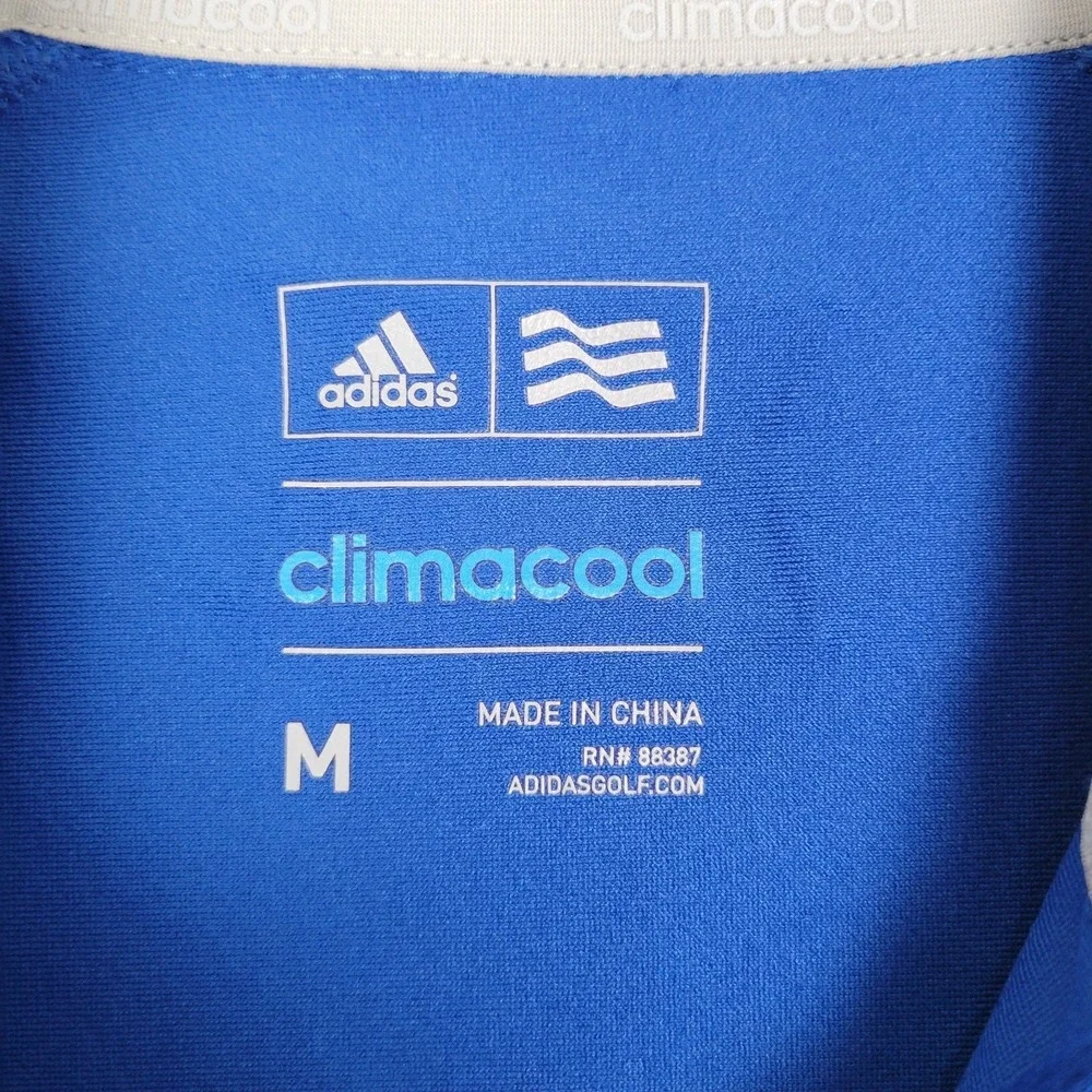 Kansas Jayhawks Adidas Golf Men's Medium 1/4 Zip Pullover Blue Performance Logo